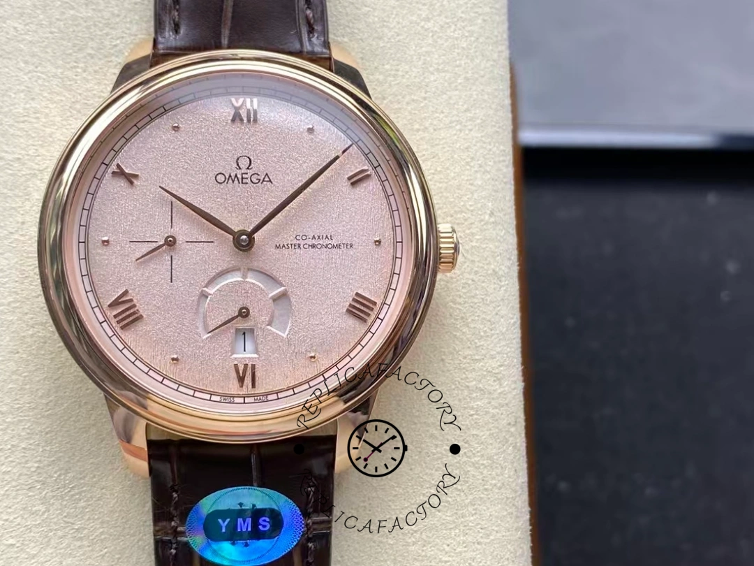 Omega De Ville Prestige 41mm 434.23.41.21.09.001 Rose Gold Case Replica - QualitySwissReplica
