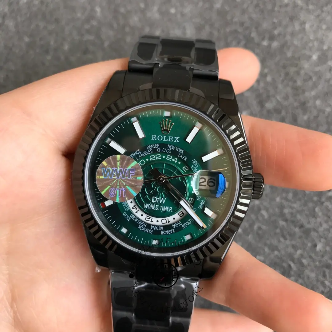 Rolex DiW Sky Dweller 326934 Green Dial 40MM Men's Watch - QualitySwissReplica